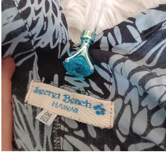 Secret Beach Hawaii Ikat Batik One Piece Summer Romper Jumpsuit Beach Coverup OS - Picture 3 of 8